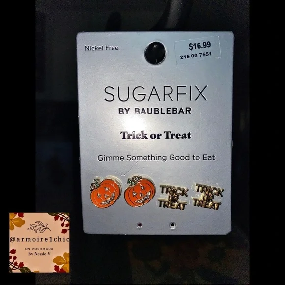 SUGARFIX by BAUBLEBAR | 2 pairs of Pumpkin Trick or Treat Halloween Earrings - Picture 8 of 8